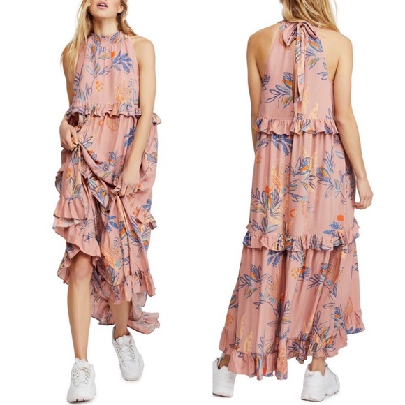 NWT Free People Anita Printed Maxi Dress - Picture 2 of 9
